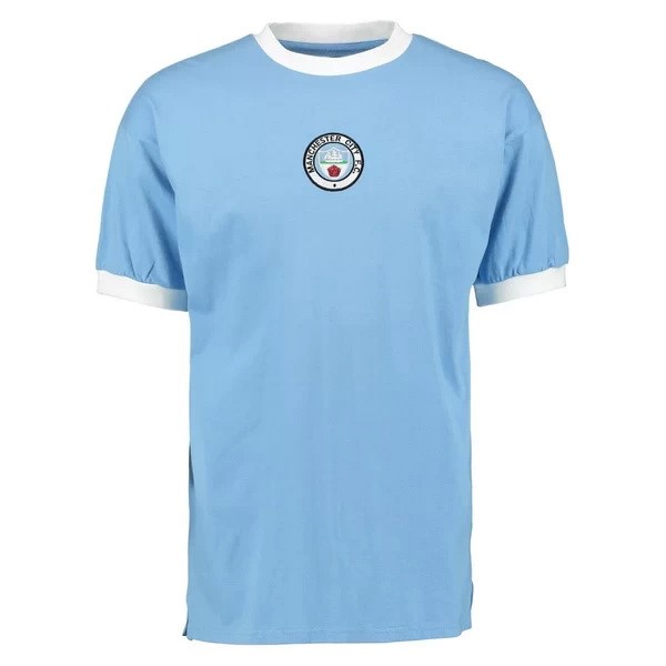 Heimtrikot Thailand Manchester City Retro 1972 Blau Günstige Fußballtrikots